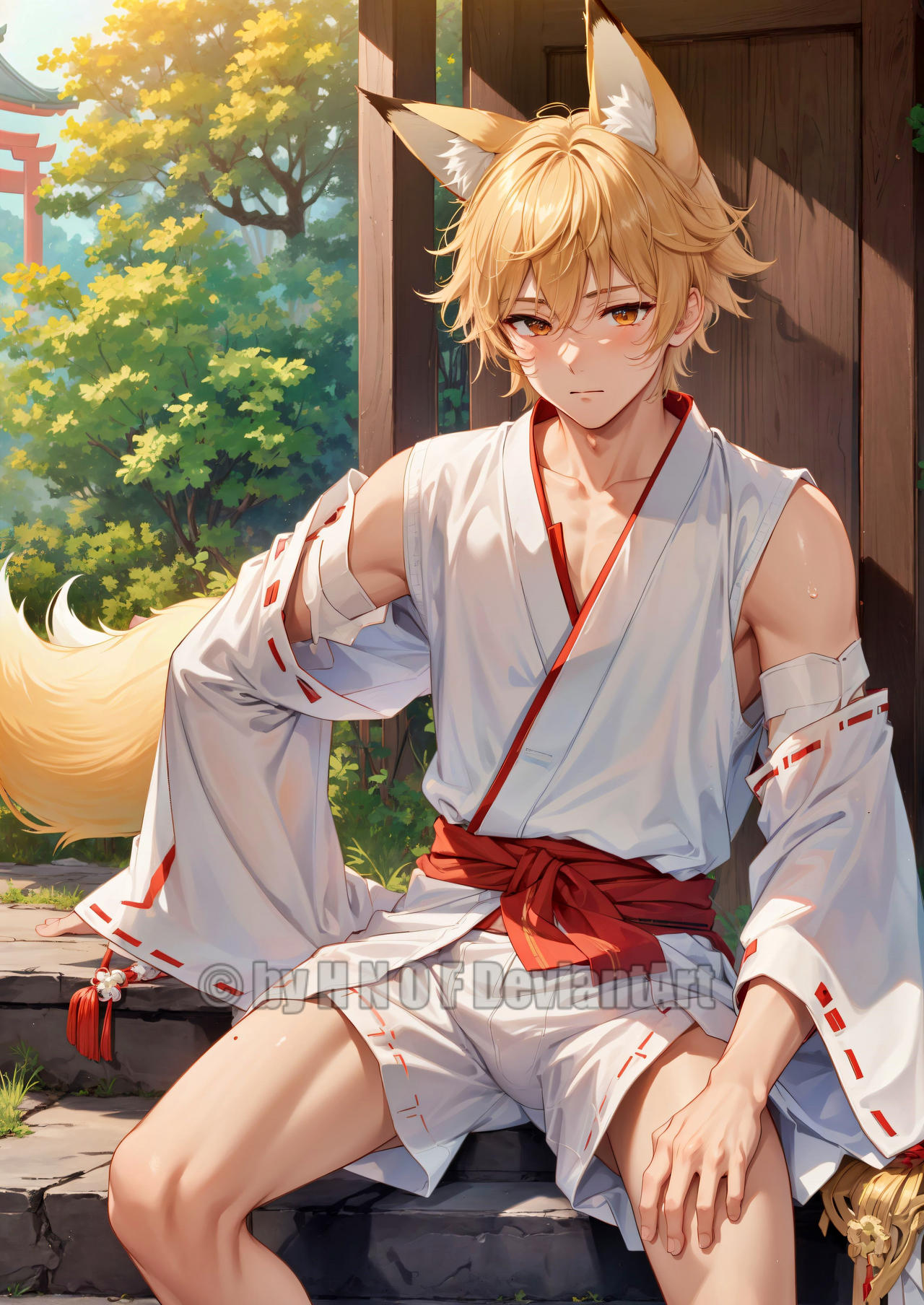 Fox Boy Layout Shrine Fox boys by HNOF on DeviantArt
