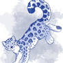 Snep leaping down