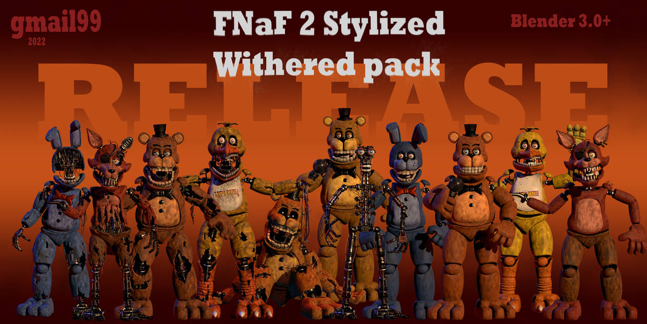 Stylized FNaF 2 pack : r/fivenightsatfreddys
