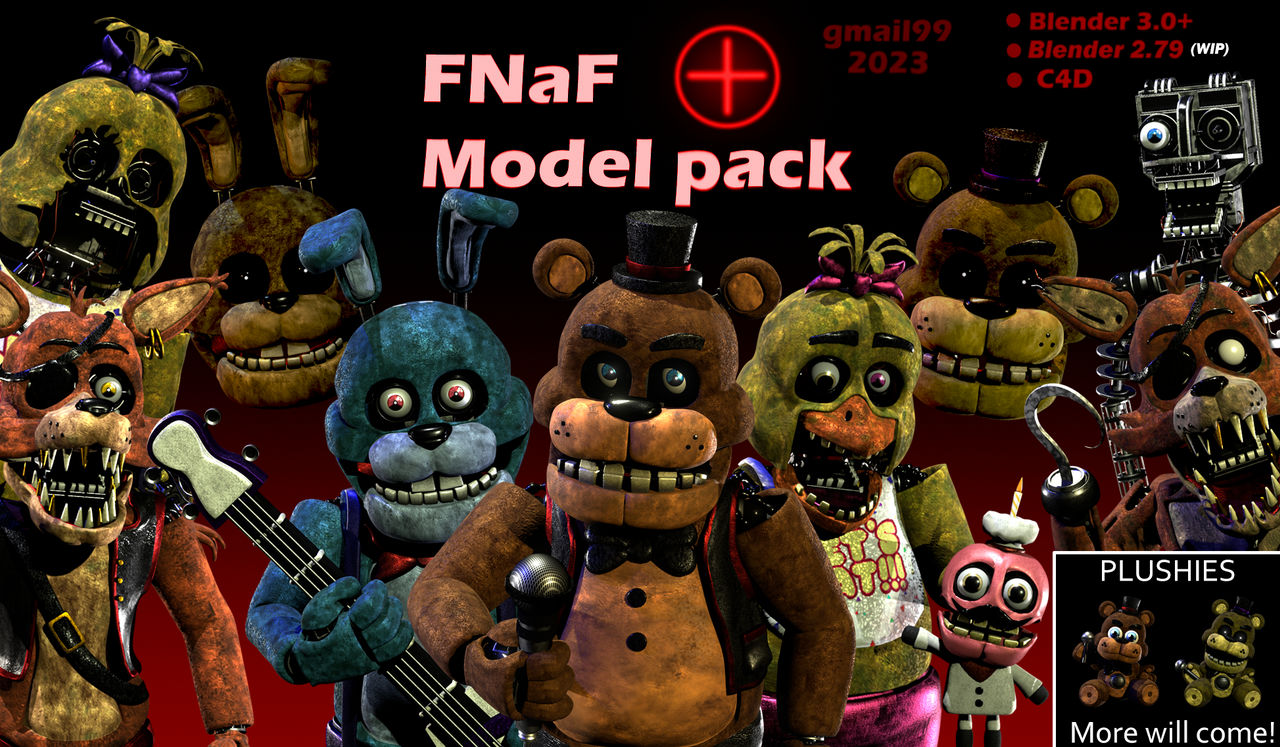 Five Nights at Freddy's Movie Blender Model Pack 