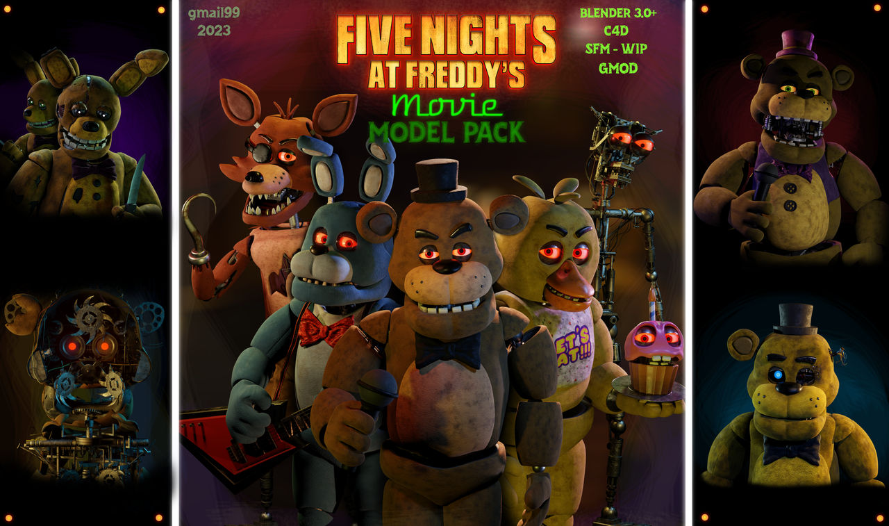 FNaF MOVIE model pack --- by Ubuntutu on DeviantArt