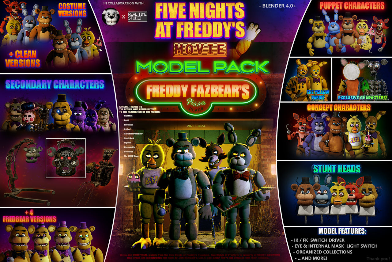 Fnaf Sl Stylized Model Pack Release Blender 3.6 – UXDNYH