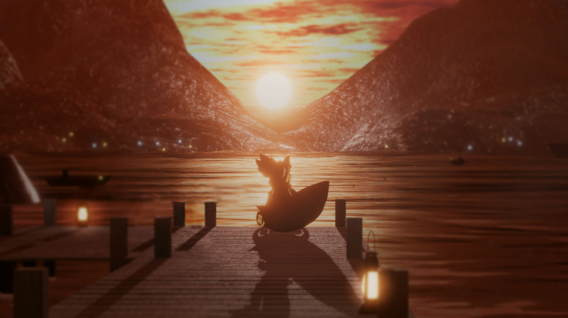 protogen in a sunset (alt) by AngelTheProtogen on DeviantArt