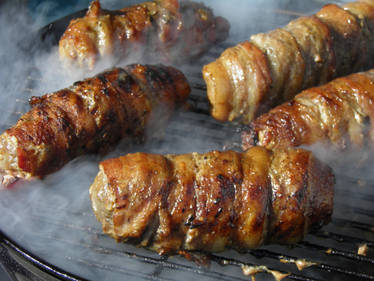 Grilled Bacon-Wrapped Meatloaf