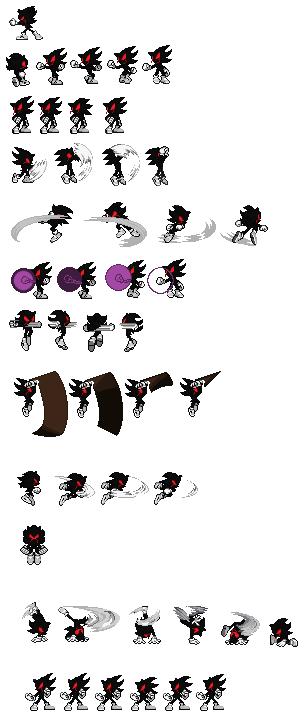 Dark sonic 3 sprites NB by evgeniimurin on DeviantArt