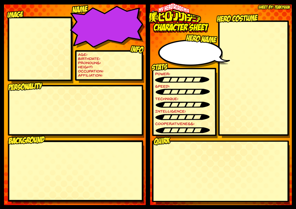 Mha Oc Base Template - Xfire Wallpaper