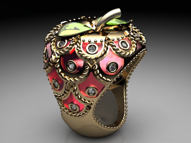 Faberge-Style Apple - View 01