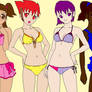 Regular show girls at beach