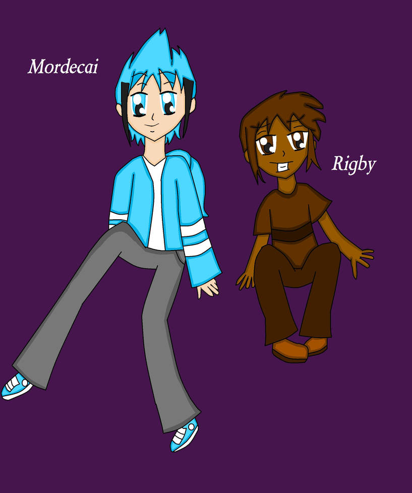 Human Mordecai and Rigby by AmethystQueen25 on DeviantArt