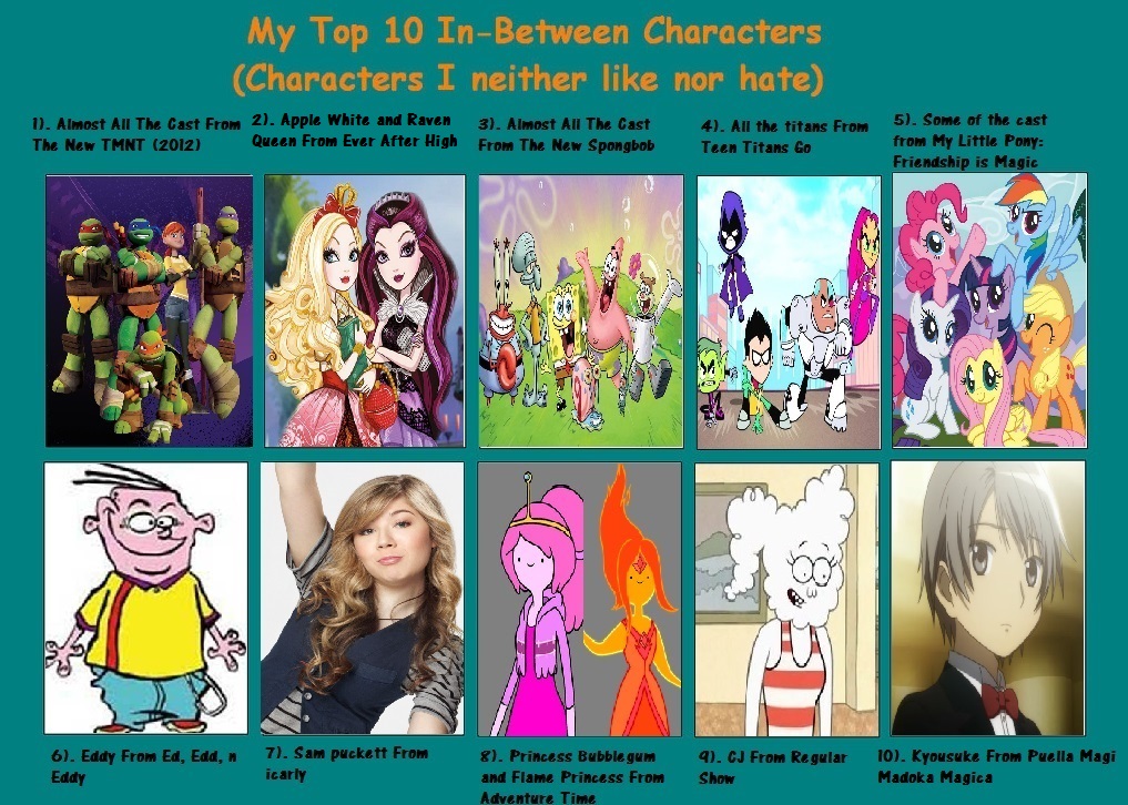 My Top 10 In-Between Characters