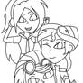 Equestria Girls AU - lineart (Unfinished)