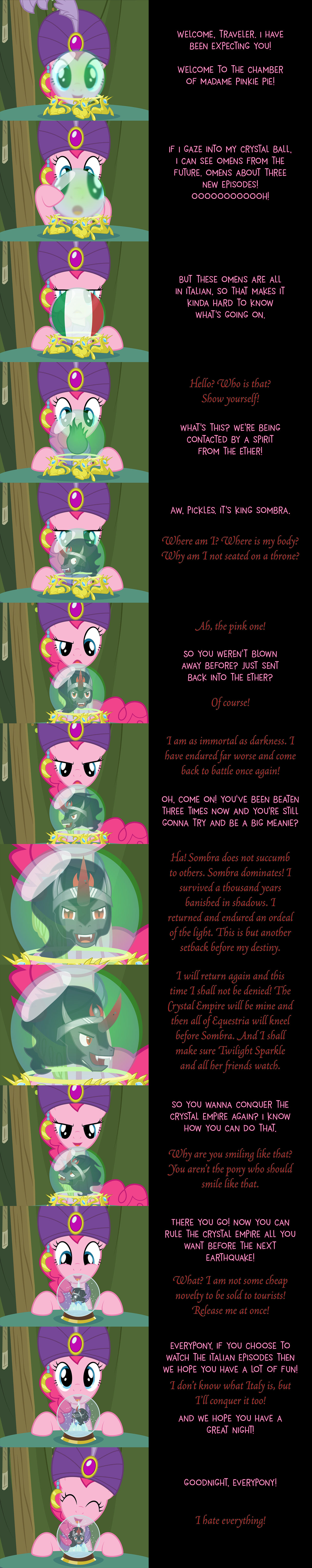 Pinkie Pie Says Goodnight: Wrong Channel by MLP-Silver-Quill