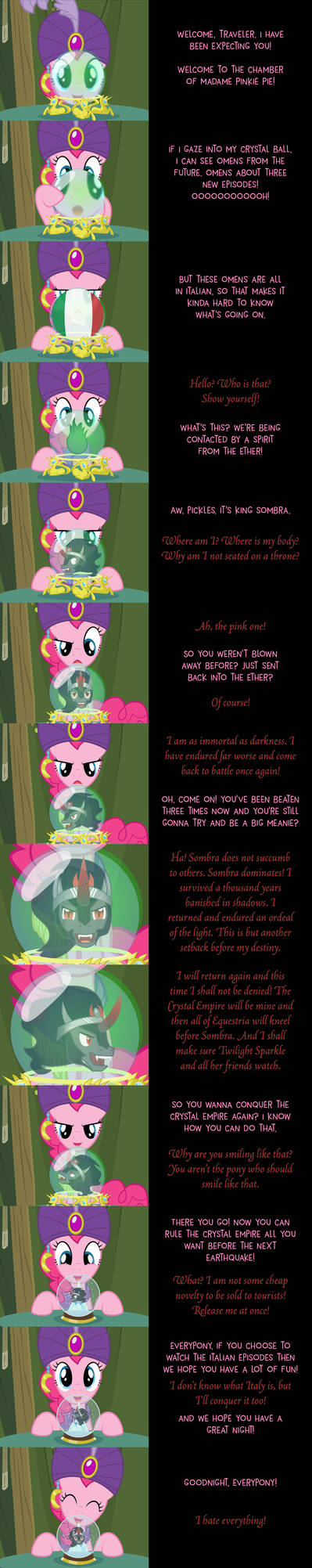 Pinkie Pie Says Goodnight: Wrong Channel by MLP-Silver-Quill