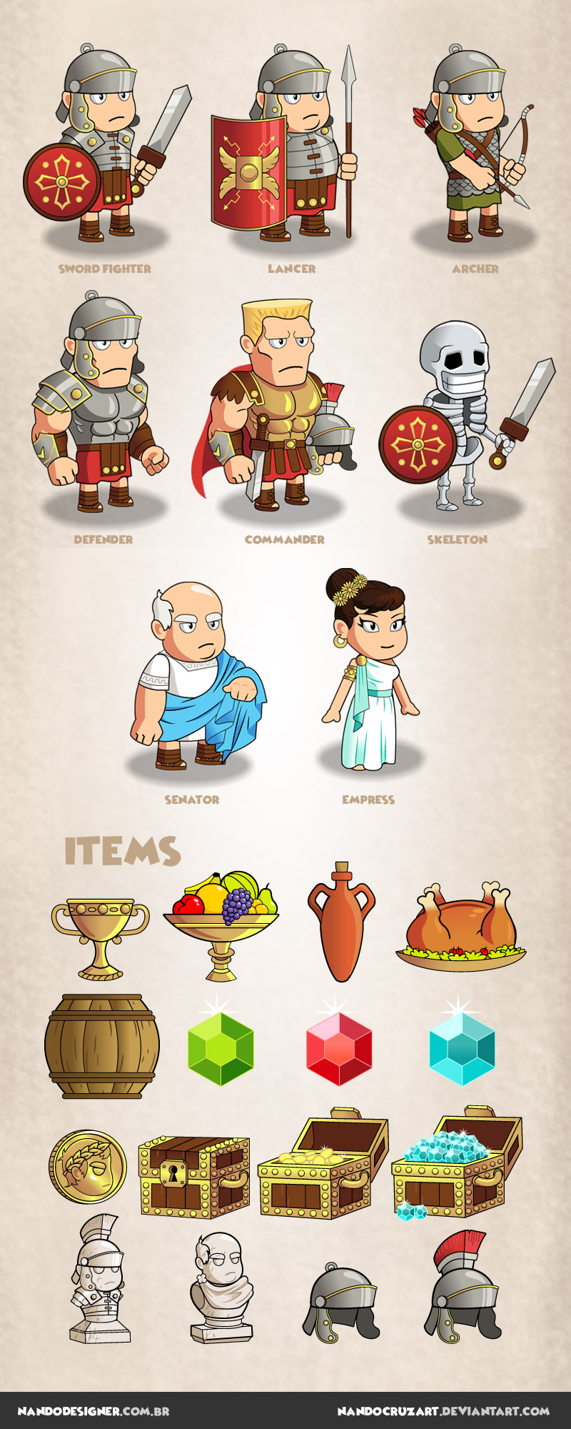 Game Characters - Roman Empire theme by NandoCruzArt on DeviantArt