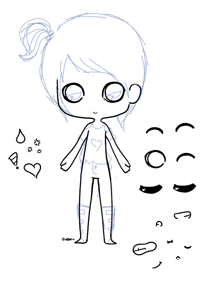 Cute Chibi Base With Extra Expressions! by ShadowsInTidepools on DeviantArt