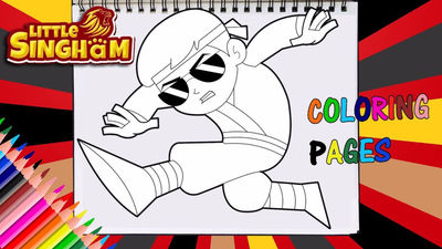 Kung Fu Ninja Little Singham Coloring Pages by PlAyHoUsE305 on DeviantArt