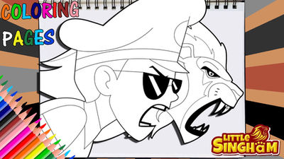 Little Singham And Lion Roar Coloring Pages by PlAyHoUsE305 on DeviantArt