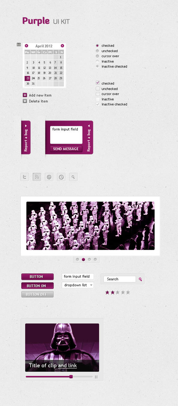 purple ui kit by Magdusia on DeviantArt