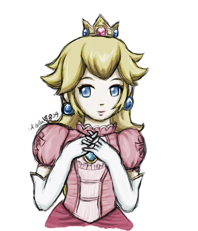 Princess Peach by Aselea on DeviantArt