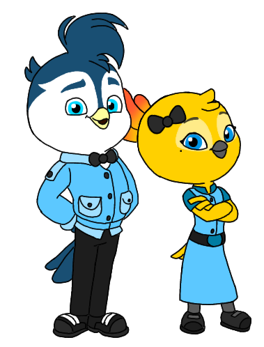 Top wing: Speedy and Bea in blue suits by PennyTw78 on DeviantArt