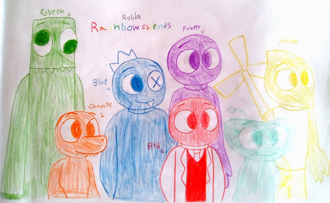 All of the rainbow friends pixalized by piggyrobloxandmore on DeviantArt