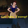 Snow White Supports Tramp getting the rat