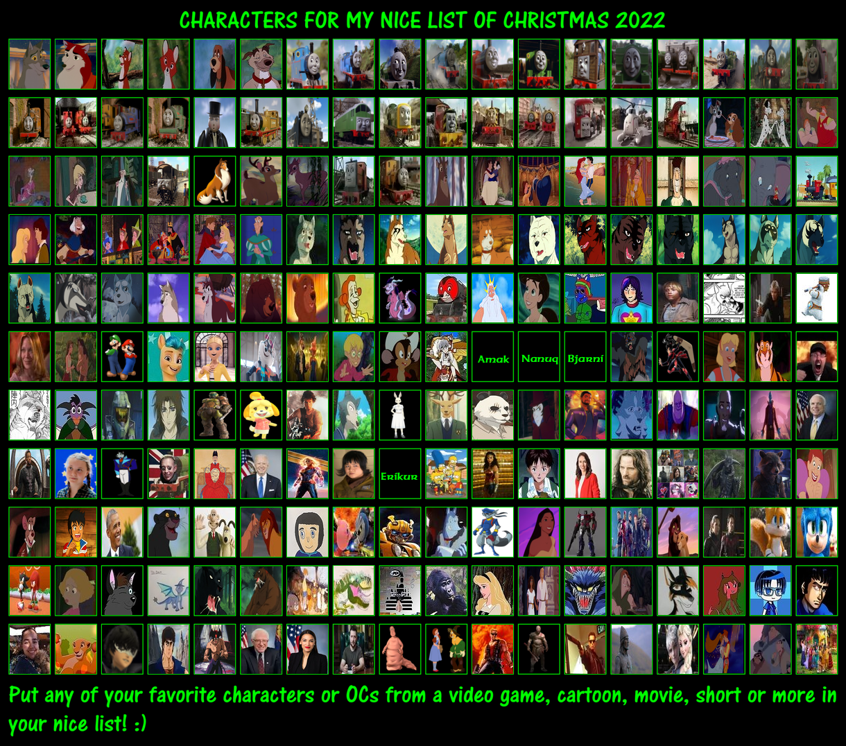 My Nice List For Christmas 2022 by Baltofan95 on DeviantArt