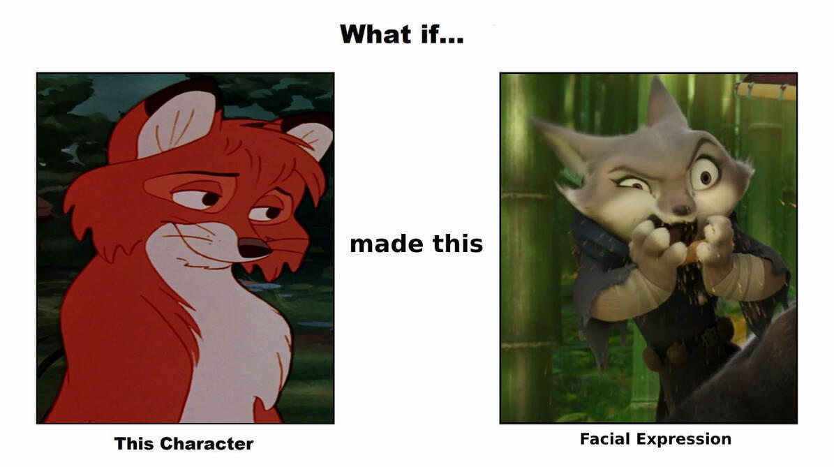 What if Tod does Zhen's munching face by Baltofan95 on DeviantArt