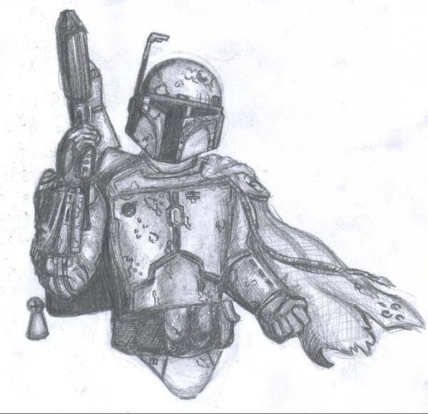 Boba Fett -pencil sketch-