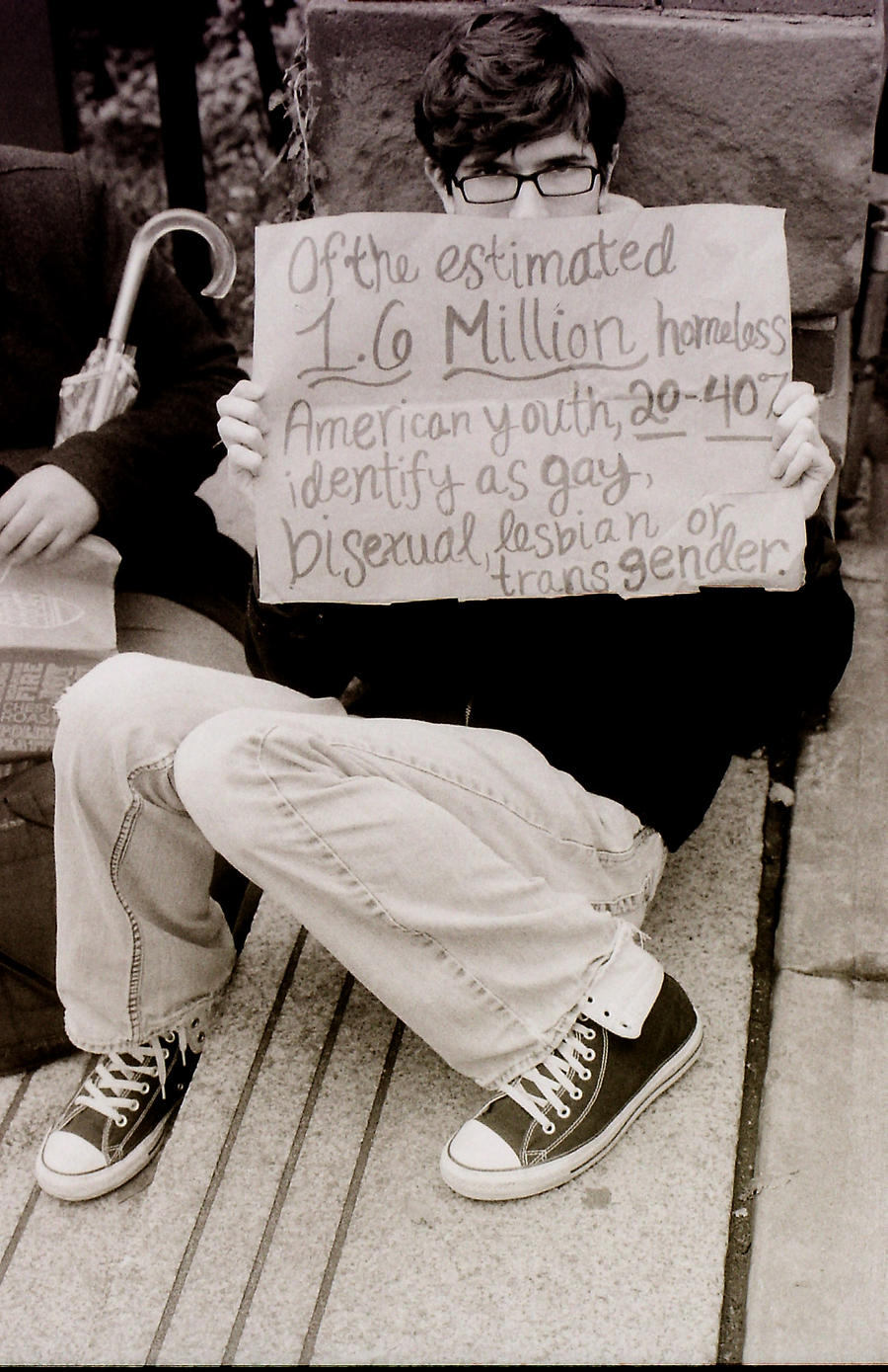 Protester on Campus