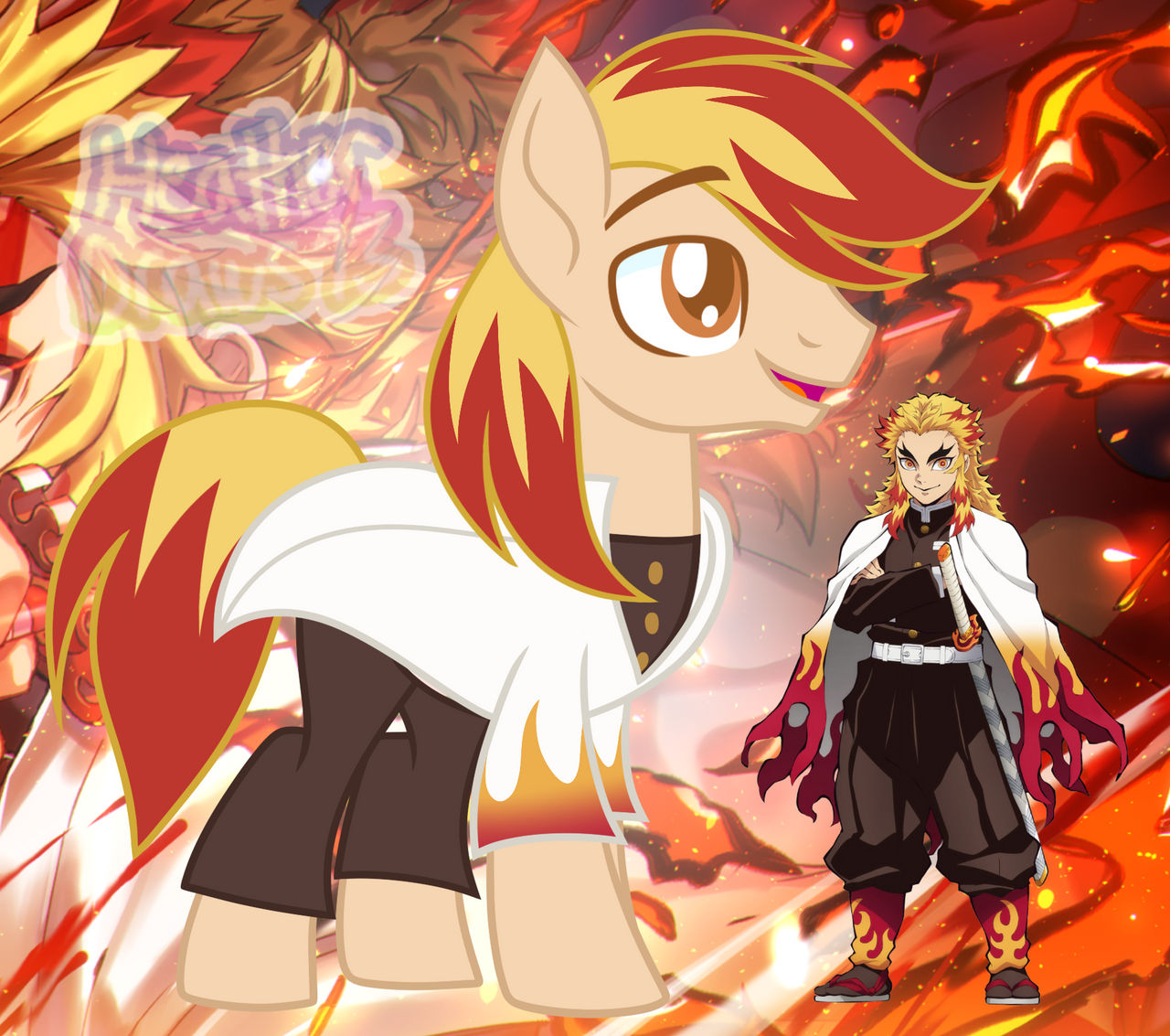 Forged Rengoku Look Rengoku inspired Custom (COMMISSION) by UrLocalLittleFeather on DeviantArt