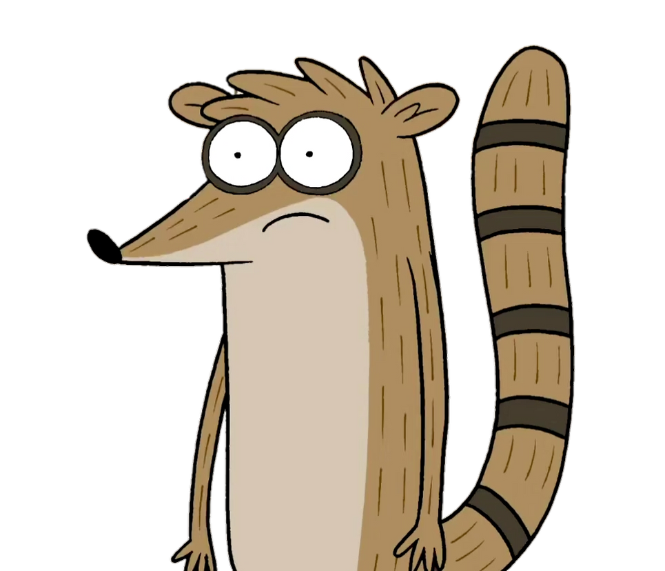 Rigby normal face render by JakeYT2009 on DeviantArt