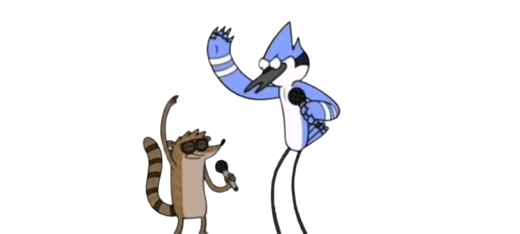 Mordecai and Rigby karaoke render by JakeYT2009 on DeviantArt