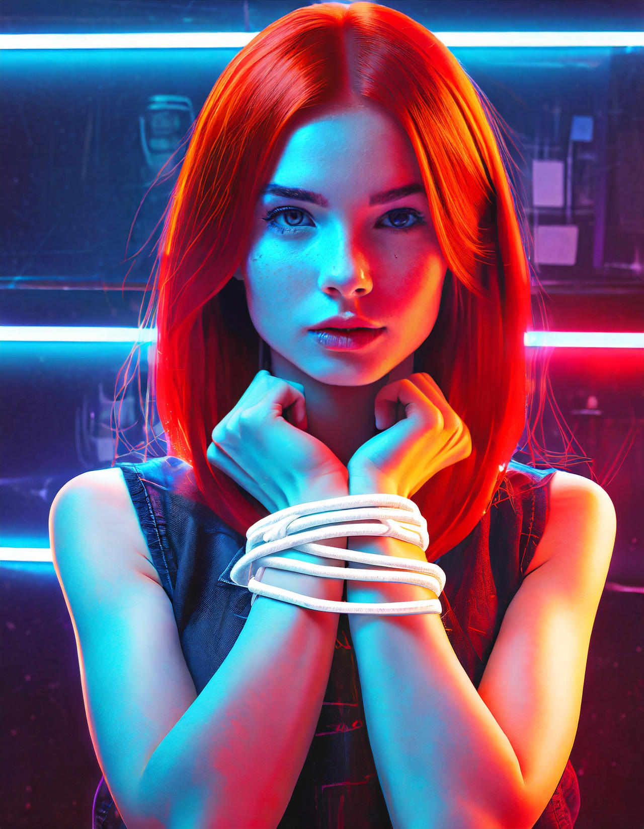 Teenage Girl tied up with rope by PiWi74 on DeviantArt