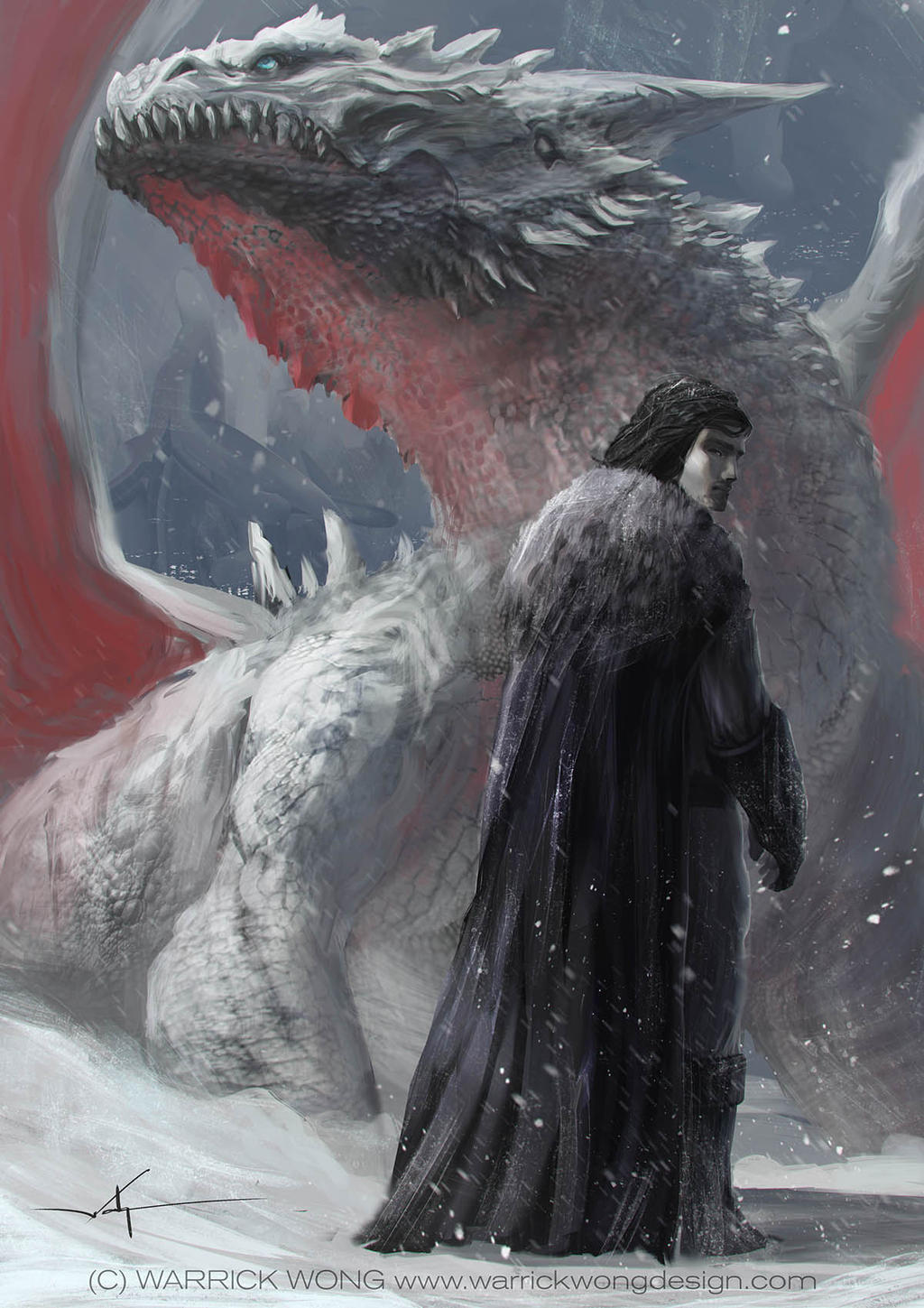 Jon Snow and the Dragon