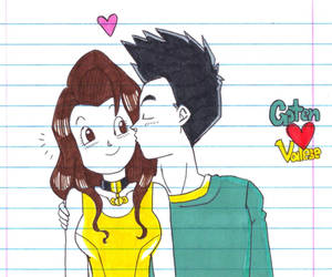 Goten and Valese kiss