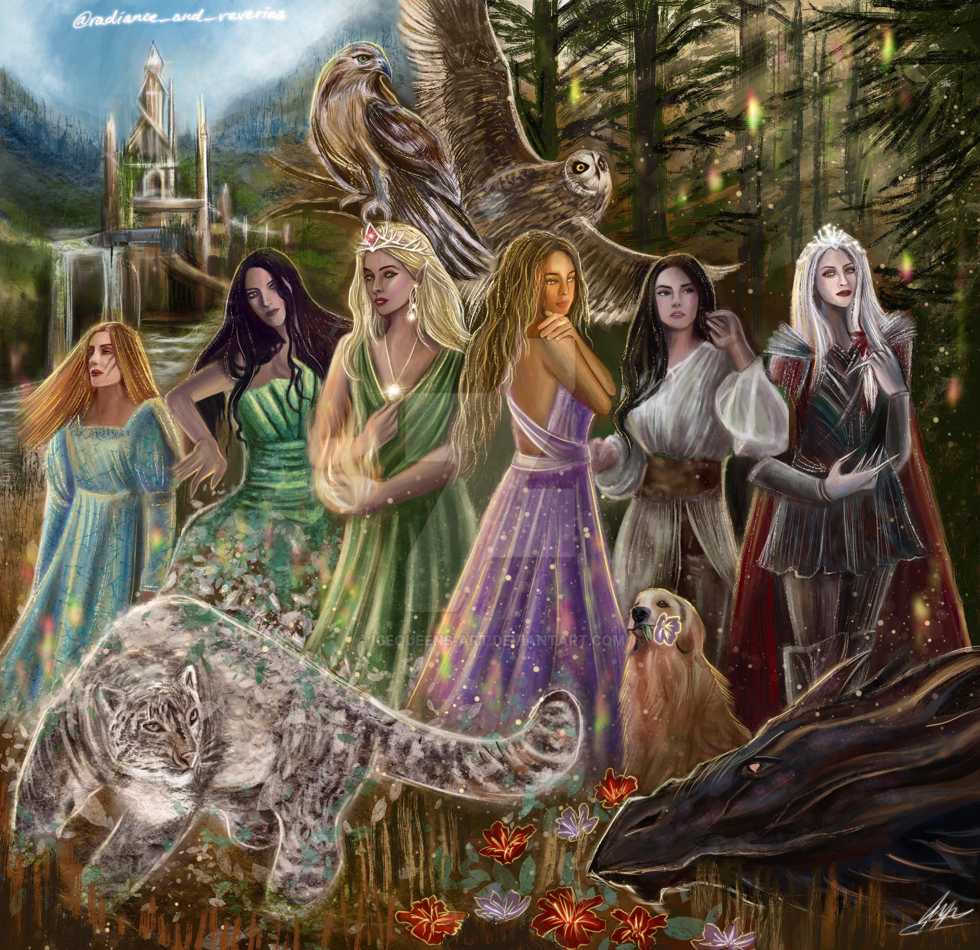 Ladies Of New Terrasen Throne Of Glass Fan Art By IceQueens Art On ladies-of-new-terrasen-throne-of-glass-fan-art-by-icequeens-art-on