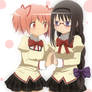 Madoka and Homura - Puella Magi Madoka Magica