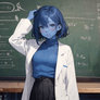 the blue teacher