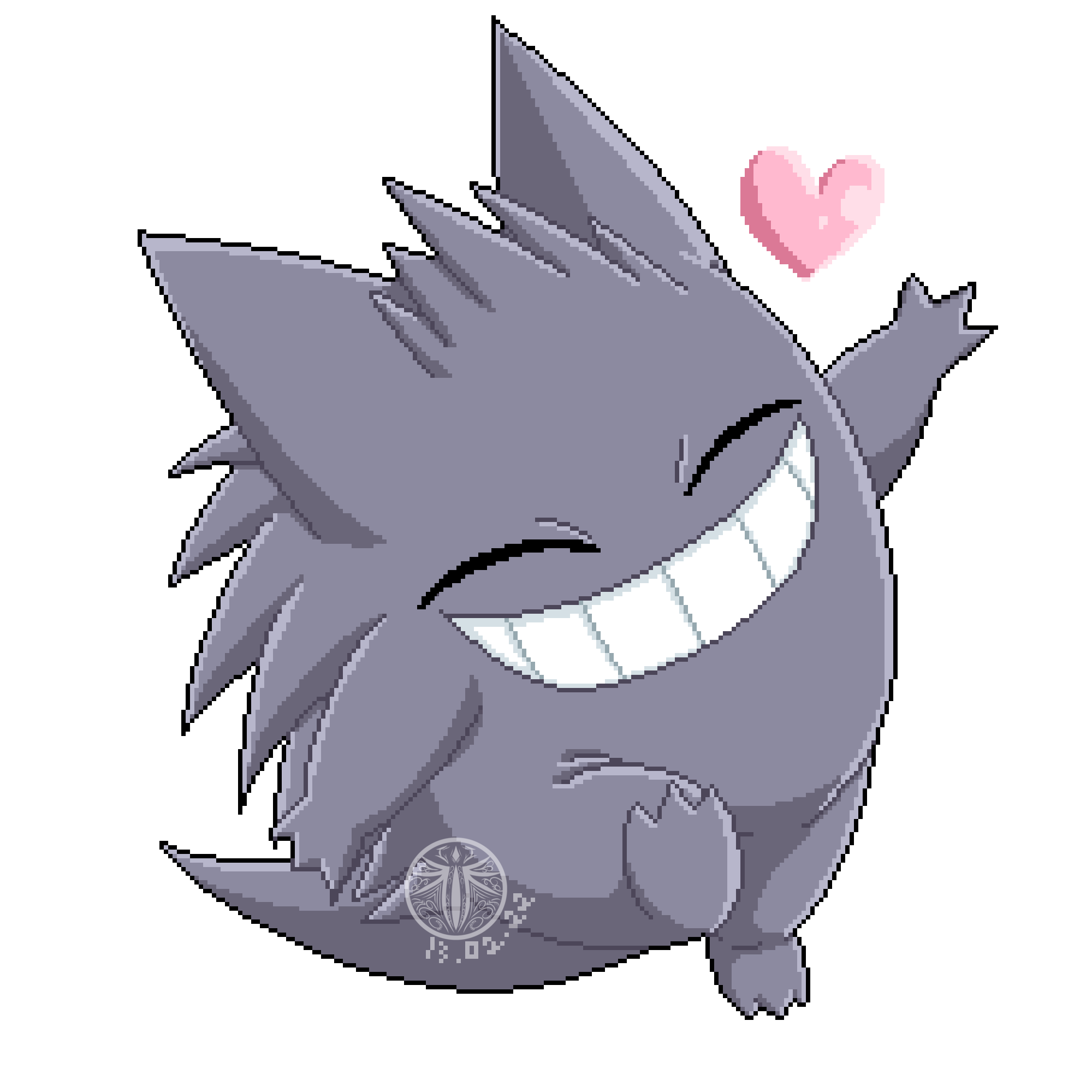 Pokemon] Pixel Shiny Gengar by HachiDQueen on DeviantArt