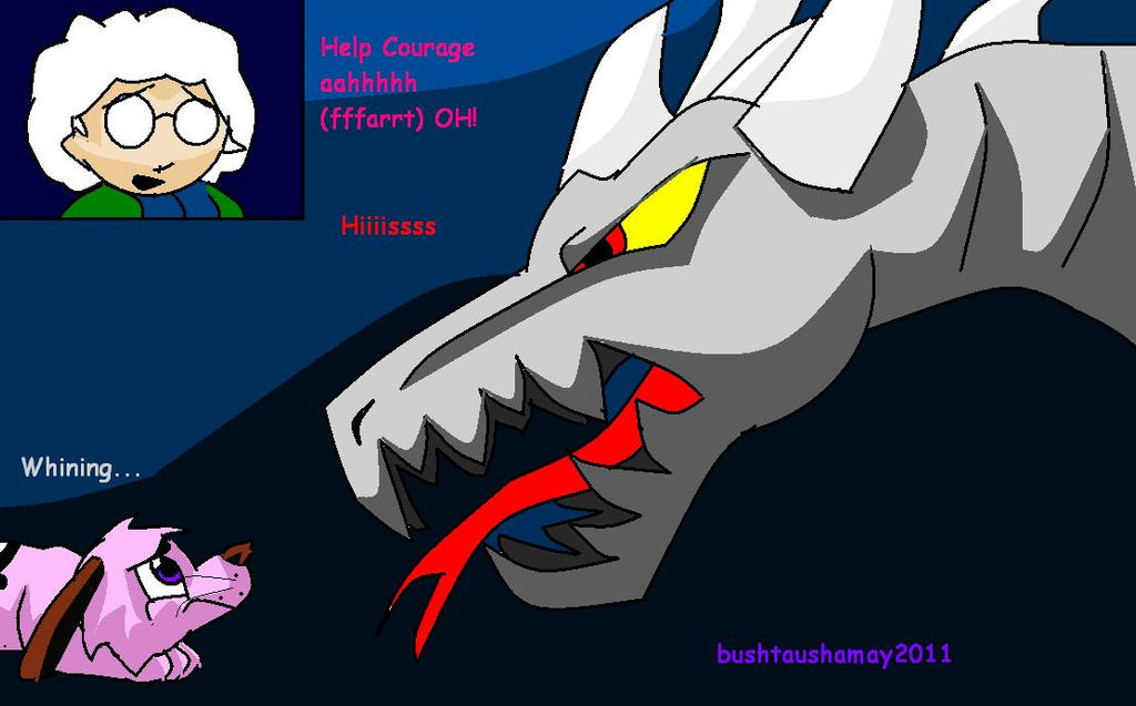 Courage the Cowardly Dog vs. Gray SnakeDragon