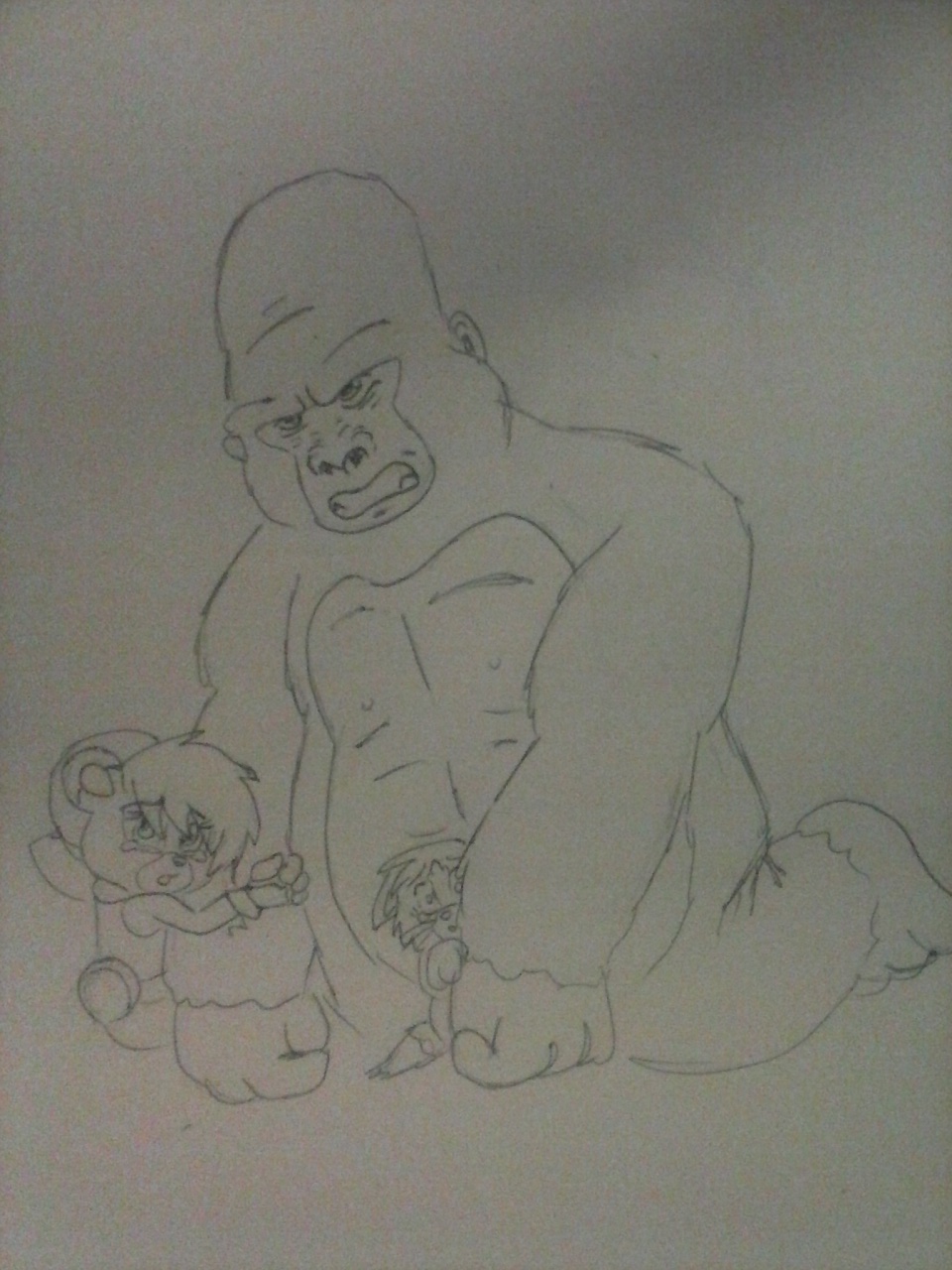 Mack the Gorilla and Young Anemia and Baby Toby