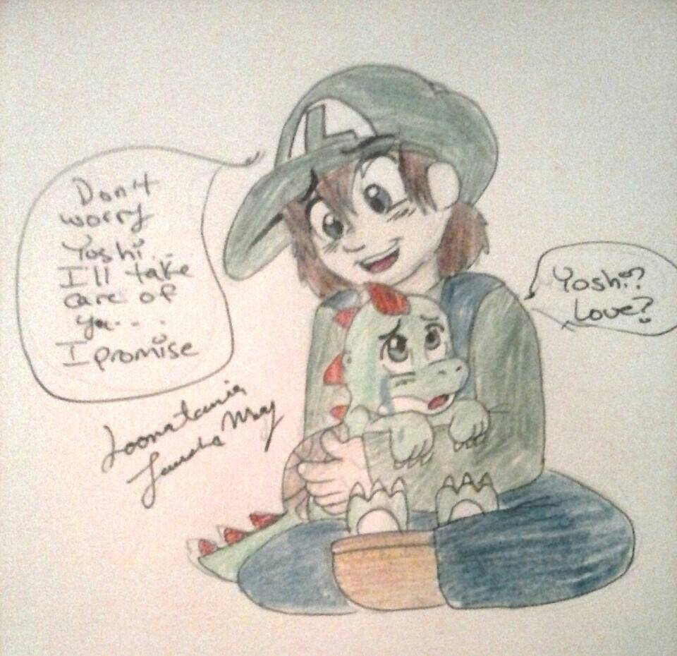 Young Luigi_Promise to Baby Yoshi_Mario XP