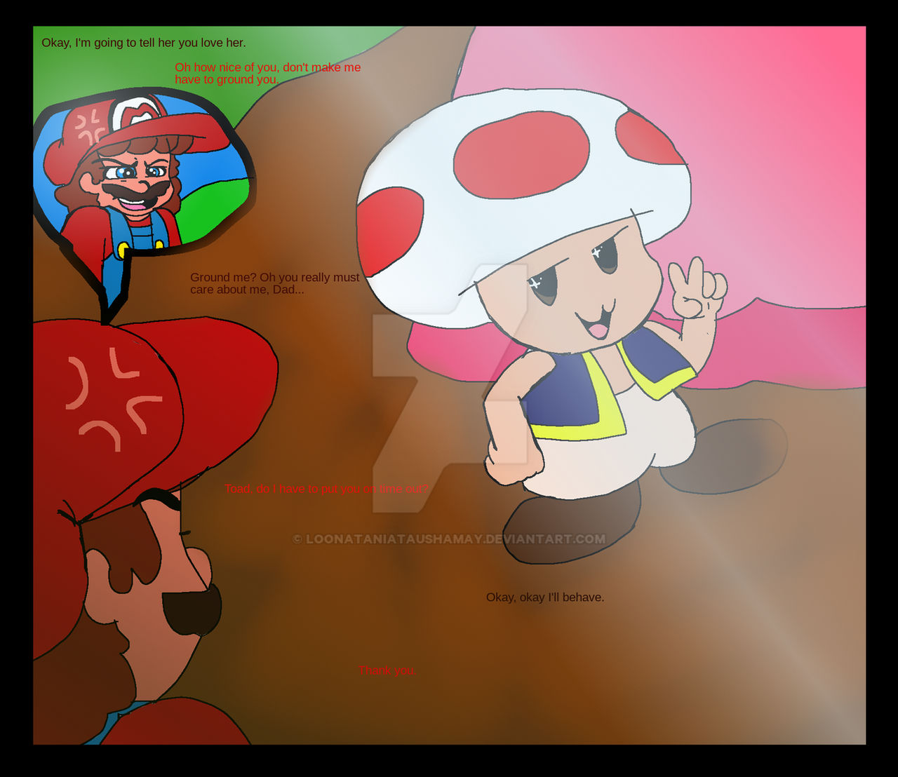 Toad Mario Rope Deviantart Behave Toad_Mario Bros by LoonataniaTaushaMay on DeviantArt