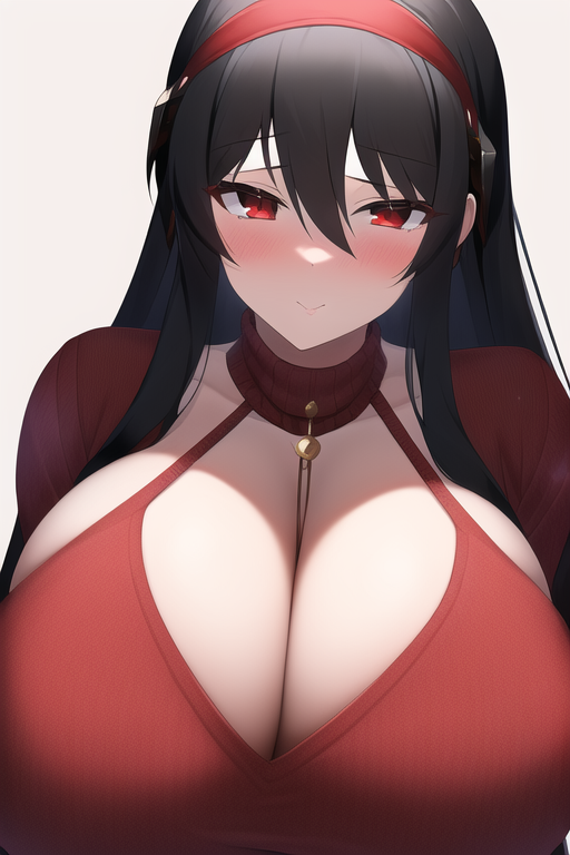 cleavage, big boobs, red eyes, Yor Forger, Spy x Family, anime