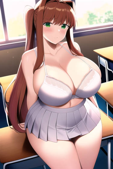 Doki Doki Literature Club has a female character with big breast