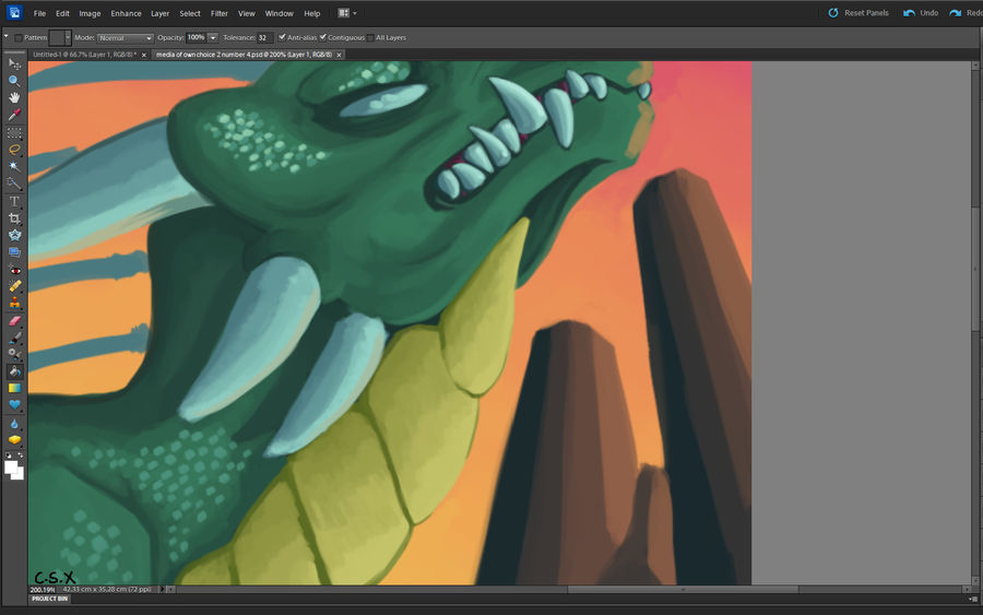 Dragon Digital Painting WIP