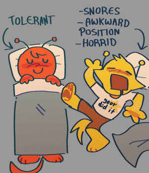 Oren sleeping vs Simon sleeping