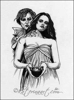 Inktober Twilight Edward and Bella