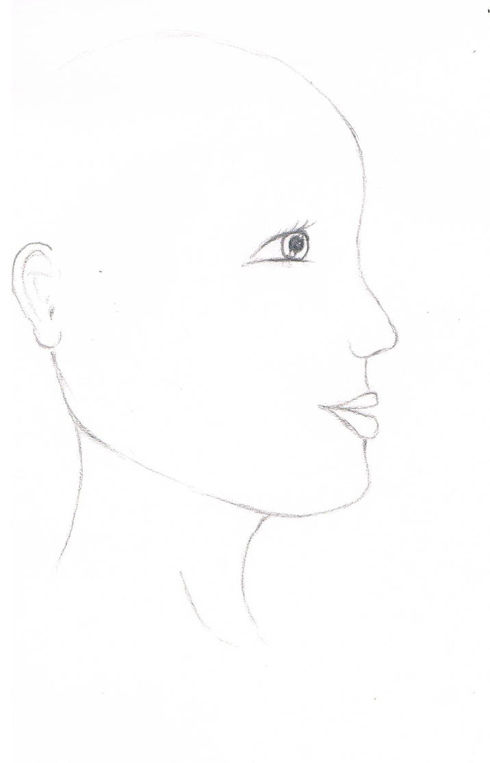Side Face Drawing Outline